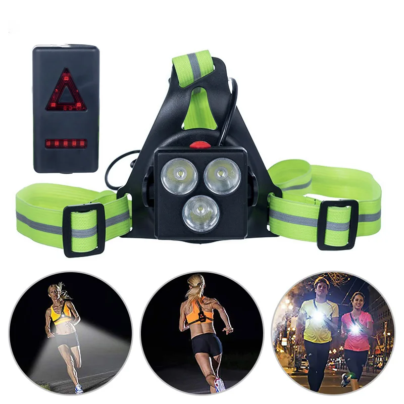 

Bicycle Light Night Running Flashlight Q5 LED Chest Lamp USB Charge Outdoor Sport Jogging Cycling Safety Warning Lights