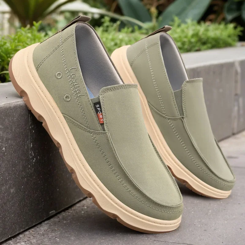 Plus-size Men's Casual Shoes Soft-soled Old Beijing Cloth Shoes Versatile and Breathable Single Shoes Lightweight  Men's Sneaker