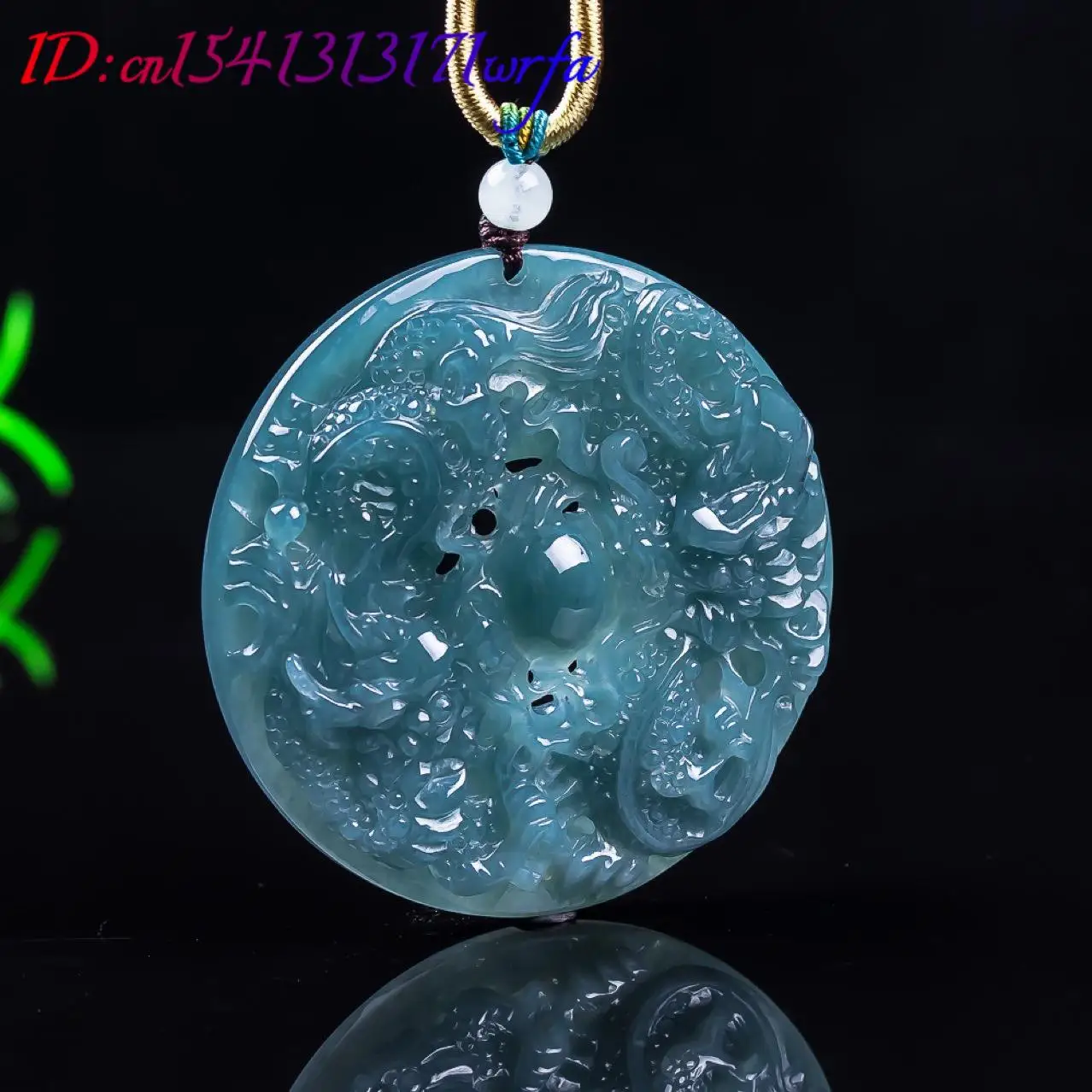 Myanmar Jadeite Dragon Pendant Vintage Natural Gemstone Talismans Carved Amulet Charm Luxury Accessories Real Jade Necklace