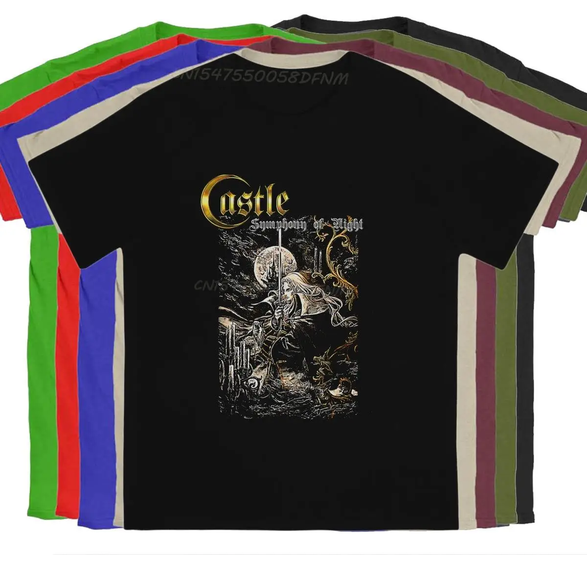 

Castlevania Trevor Belmont TV Men's T Shirt Male Konami Symphony Box Art Classic Fashion T-shirts Oversized Streetwear New Trend