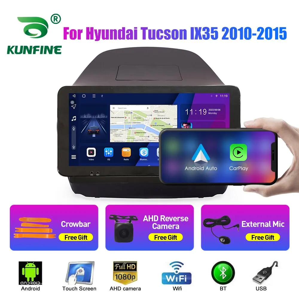 10.33 Inch Car Radio For Hyundai IX35 Tucson 10-15 2Din Android Octa Core Car Stereo DVD GPS Navigation Player QLED