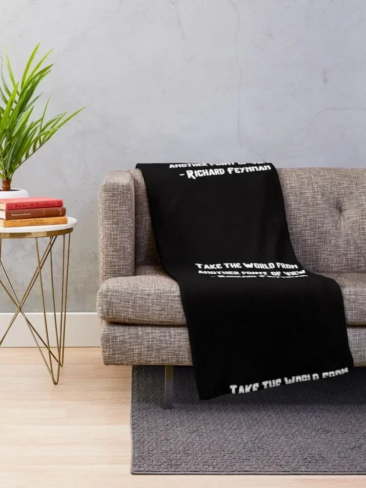 Richard Feynman Science Physics Quote Throw Blanket Thermal Plush christmas gifts Beautifuls Blankets