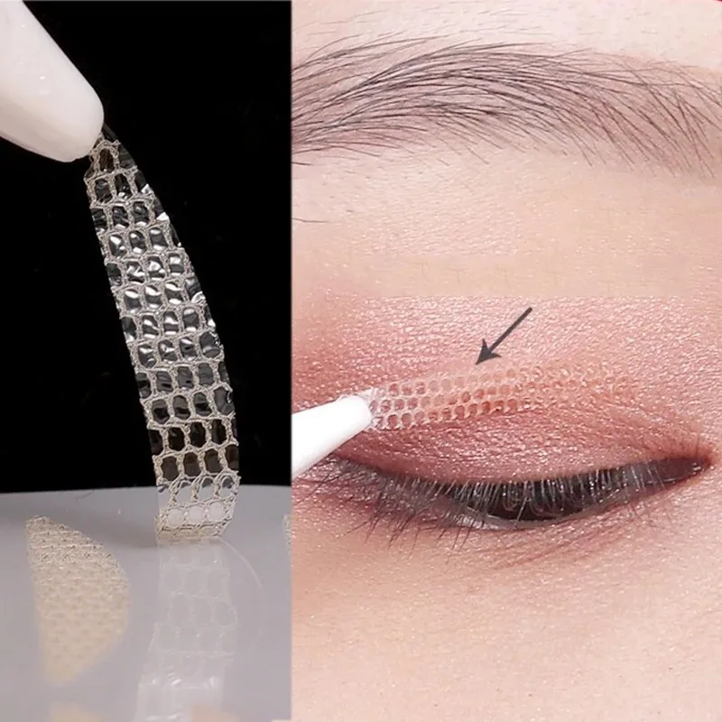 Slim/Wide Double Eyelid Tape Invisible Mesh Lace Eyelid Sticker Clear Beige Stripe Self-adhesive Natural Eye Tape Makeup Tools