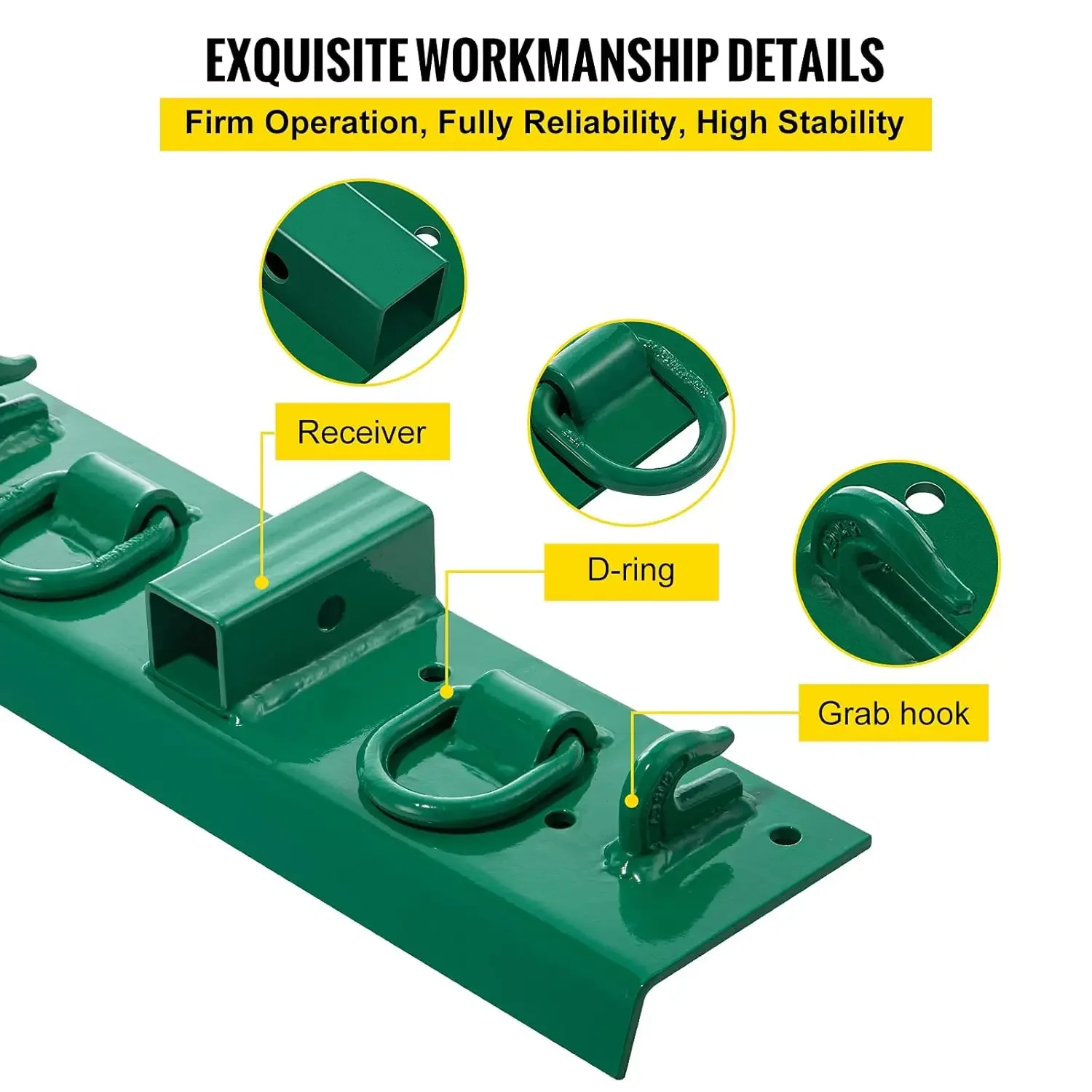 Parafuso de trator em ganchos, parafuso compacto de 1/4" em ganchos de garra, parafuso forjado máximo 4700LBS G70 em ganchos para balde de trator com 1/2"