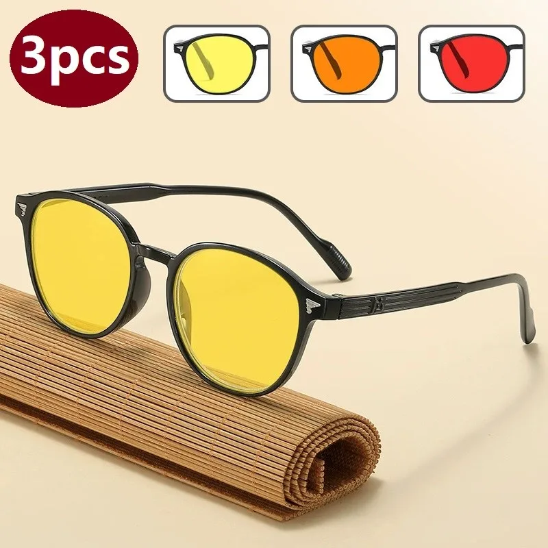Night Vision Glasses Blue Light Blocking Glasses for Gaming Red Yellow Computer Glasses with Anti-Glare Digital Eye Protection