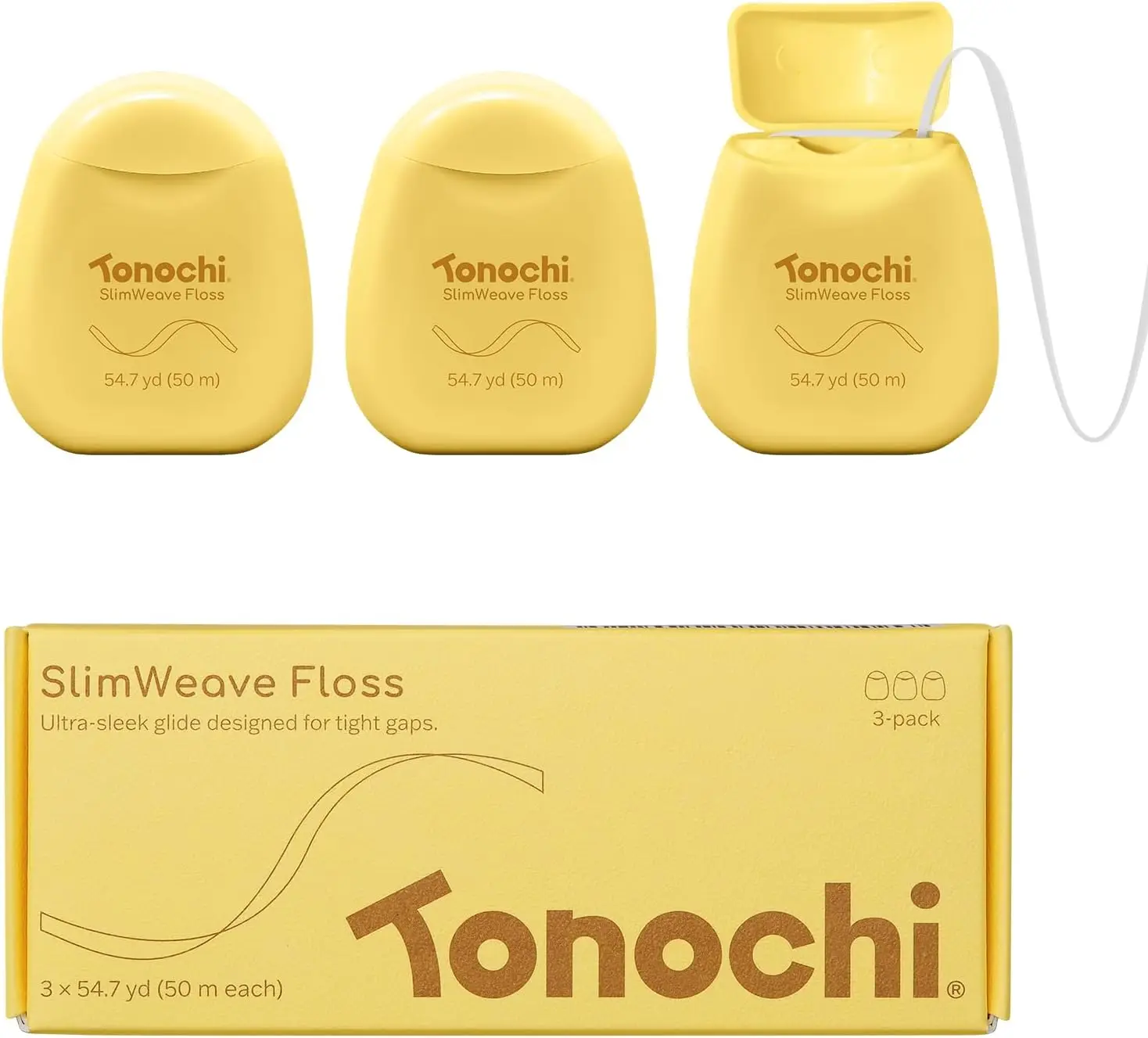 

Зубная нить SlimWeave Flat для плотно расположенных зубов и межзубных промежутков, тонкая, легко скользнет, бережна к деснам, с мятой и ксилитолом, 3 упаковки (по 54,7 ярда каждая)