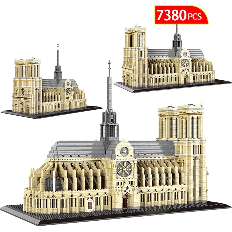 City Famous Architecture Potala Palace Diamond Mini Blocks Notre Dame De Paris Model Building Bricks Educational Toys for Kids