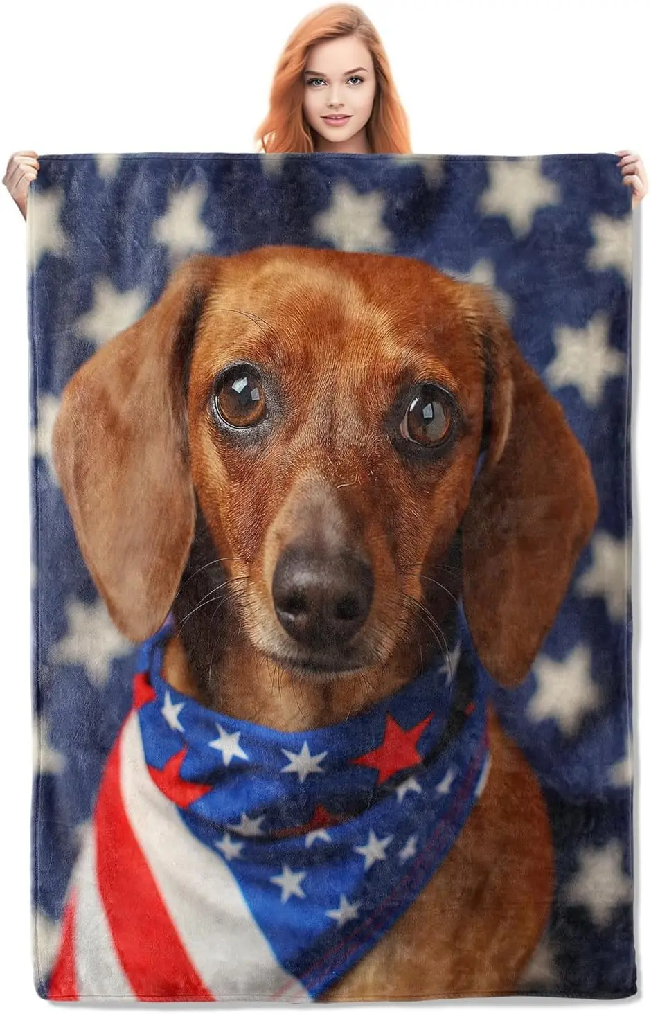 Dachshund Adults Soft Warm Lightweight Cozy Flannel Cute Animal Wiener Dog Throw Blankets for Bed Sofa Couch Living Room Decor