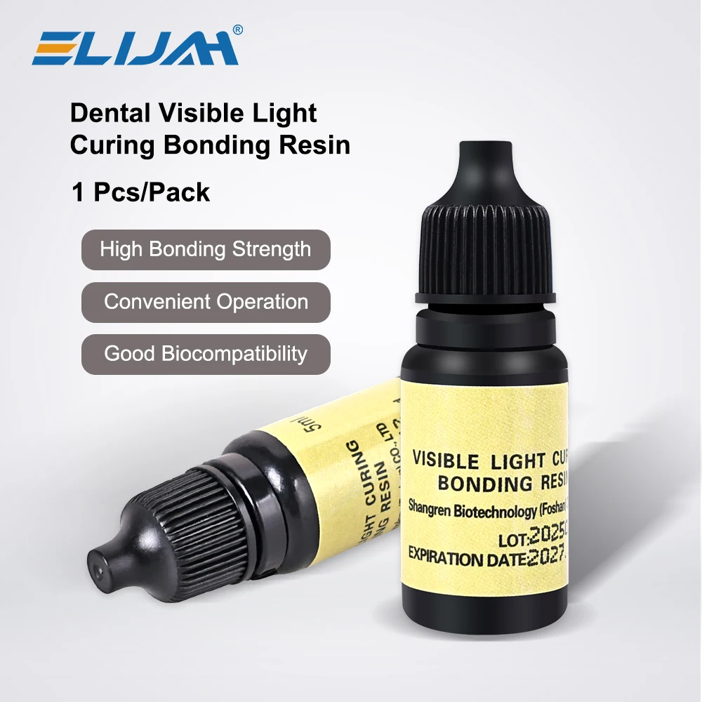 ELIJAH Dental 5ML Sichtbares Licht Härtende Bindung Harzmittel Techniken Klinisches Dentalmaterial Starke Haftung Zahnanwendung