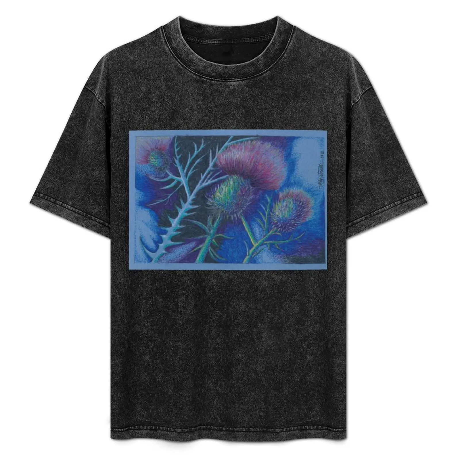 

Bull Thistle T-Shirt Casual Trendy Streetwear Tee Shirt