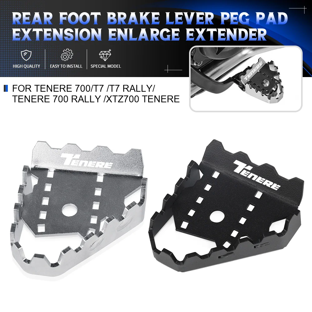 

Удлинитель педали тормоза двигателя, наконечник шага, увеличитель, удлинитель Peg Pad для YAMAHA TENERE 700 T7 RALLY XTZ700 2019 2020 2021 2022