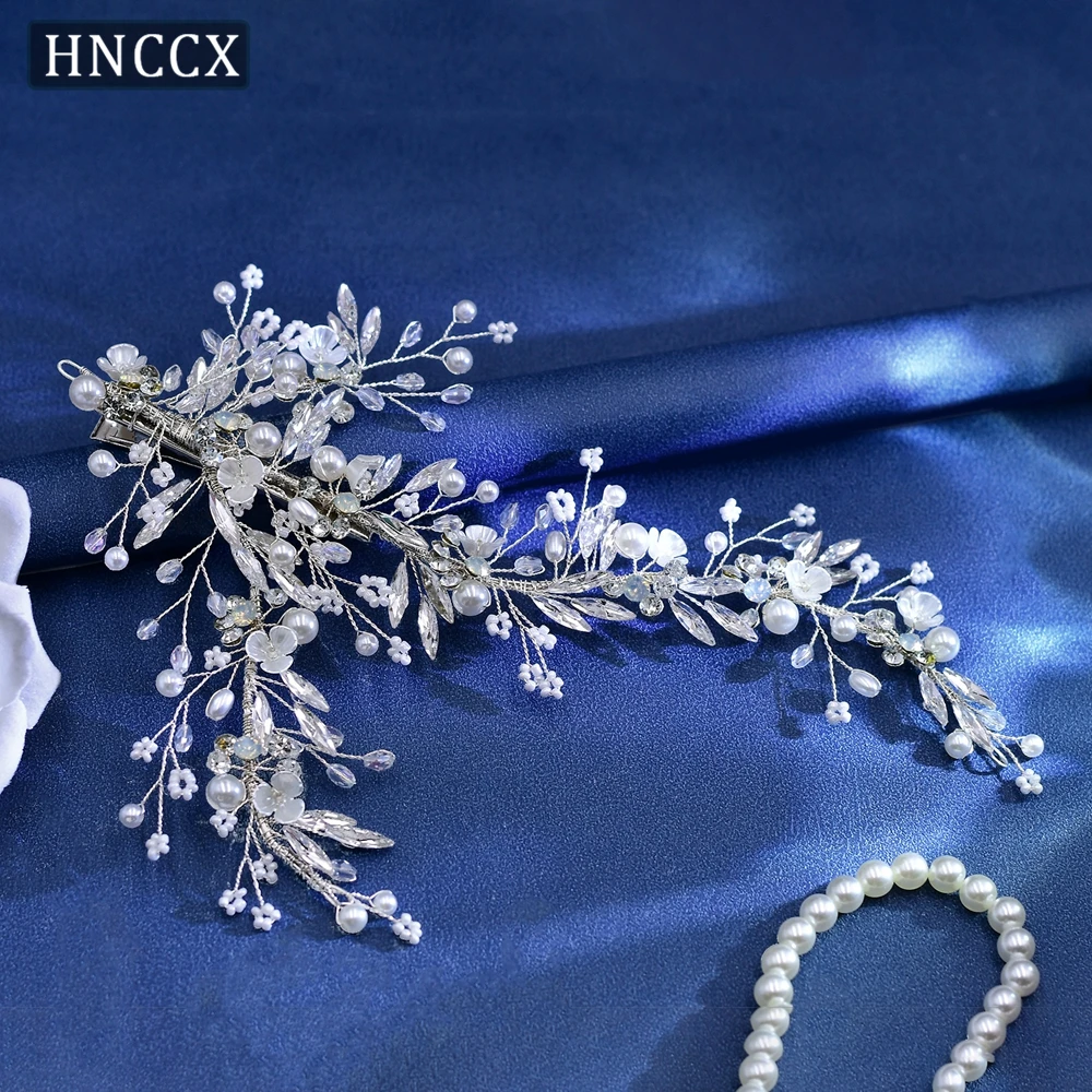 HNCCX fermagli per capelli con perle da sposa conchiglia fiore copricapo da sposa accessori per capelli da donna copricapo da diadema da sposa fatto a mano CP280