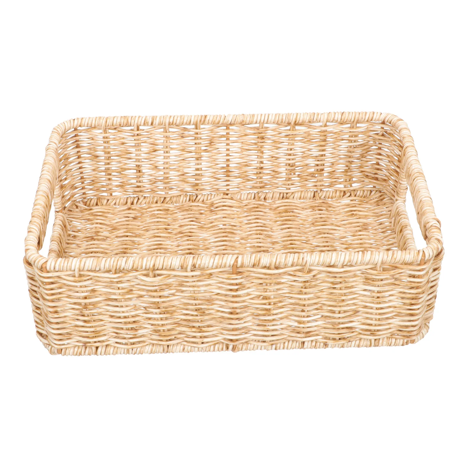 

Portable Storage Basket Imitation Rattan Woven Clothes ganizer Desktop Sundries Container Kitchen Bar Accessories