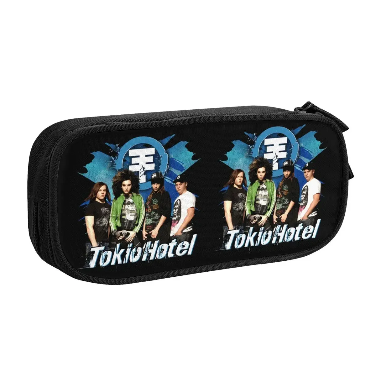 Customized Pop Rock Band Tokio Hotel Kawaii Pencil Cases Girls Boys Large Capacity German Pencil Bag Students Stationery