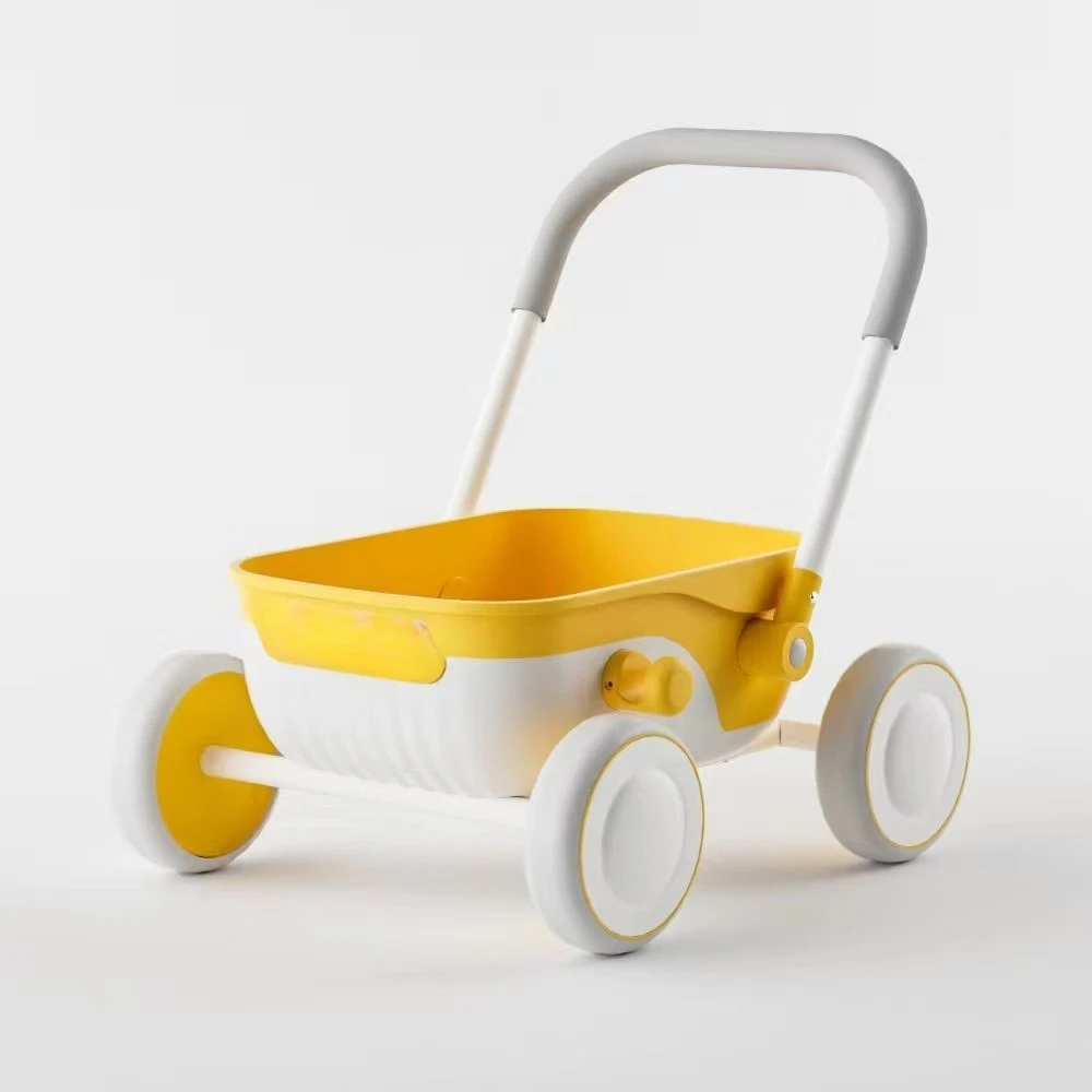Baby Walker Hand Push Cart Toddler Learning Walking Toy Cart with Music Light for 1-2 Years Infant Birthday Gift