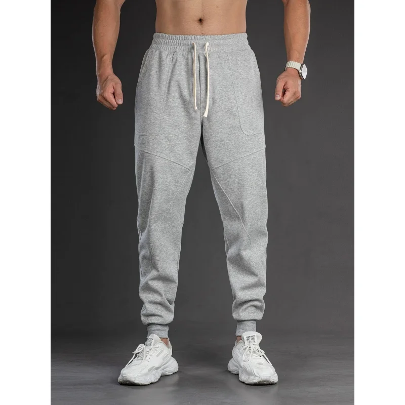 الساق تعادل Sweatpants الرجال بناطيل كاجوال ربيع الخريف الرباط فضفاض الرياضة الخفيفة المطبوخة حجم كبير XXXL جوكر قيعان #5