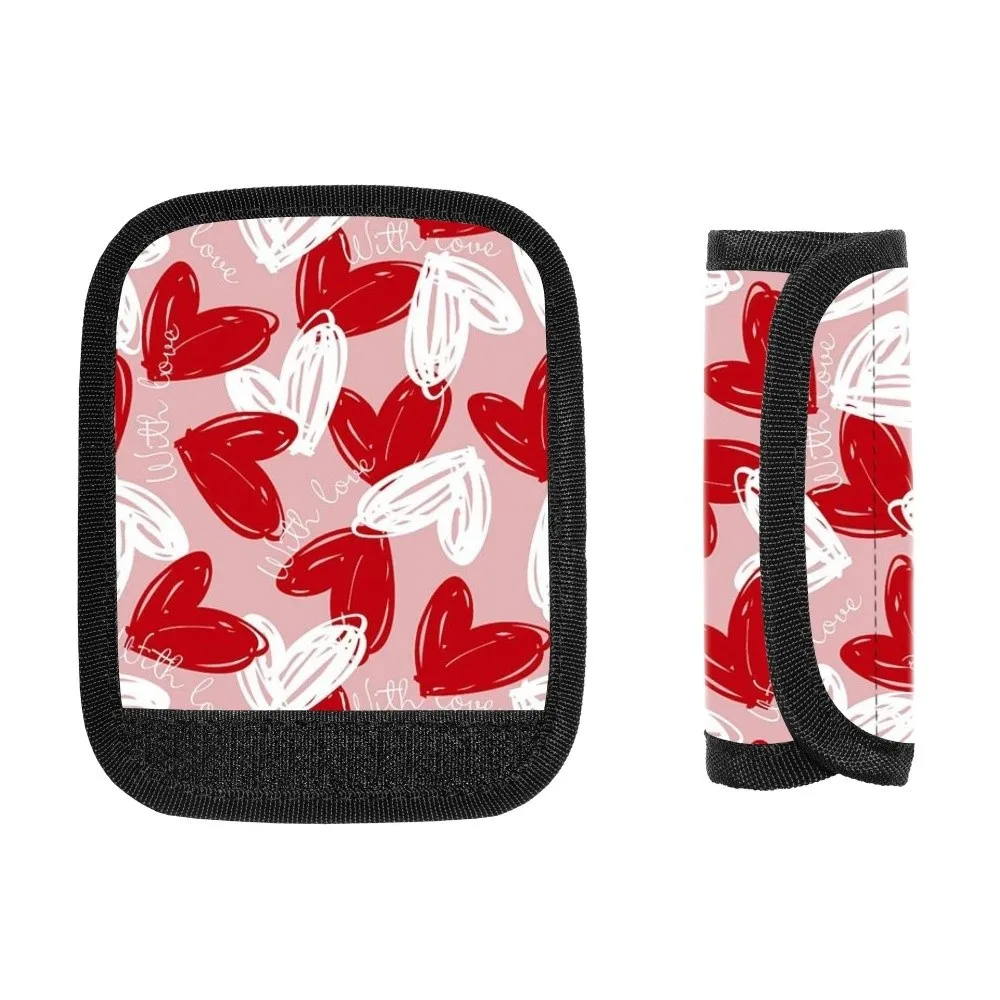 

Мягкий чехол для ручки багажа с сердечками, противоскользящий, водонепроницаемый, для чемоданов и колясок, сменный защитный чехол для ручки сумки