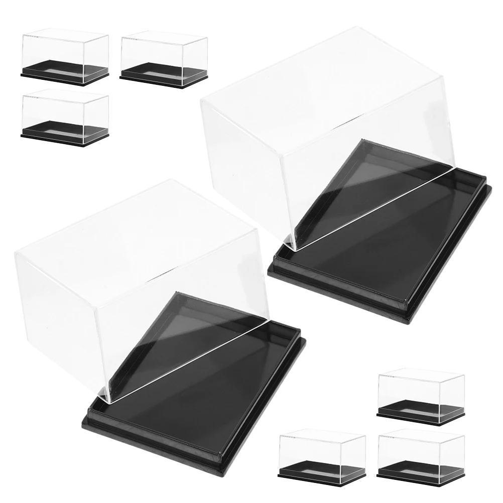 

8pcs Transparent Specimen Case Plastic Shell Collection Specimen Storage Mineral Seashell Display Box Gemstone Display Case