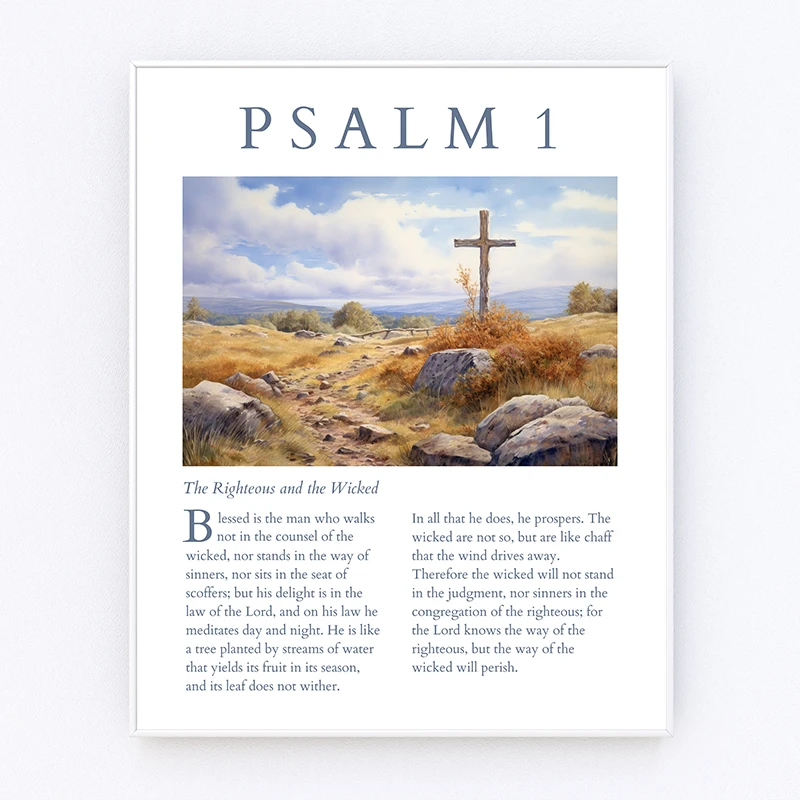 Scripture Psalm Bible Verse Posters Christian Jesus Laughing Prints Canvas Painting Wall Art Pictures Church Bedroom Home Decor