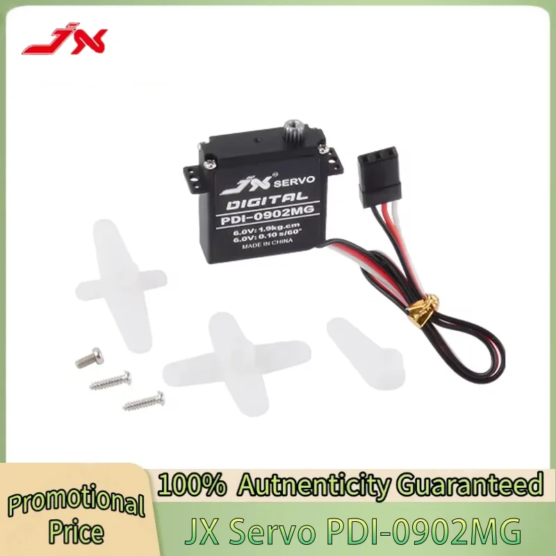 

Сервопривод JX Coreless PDI-0902MG 9.4г 2.6кг 4.8В-6В с высоким крутящим моментом и ультратонким корпусом для радиоуправляемых самолетов, дронов, самолетов с фиксированным крылом и вертолетов