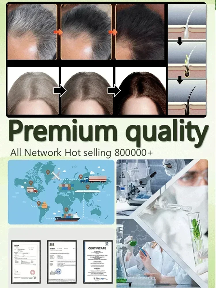 Anti Grijs Haar Permanent Serum Witte haarbehandeling essentie verandert snel wit in zwart haar natuurlijke kleur Producten