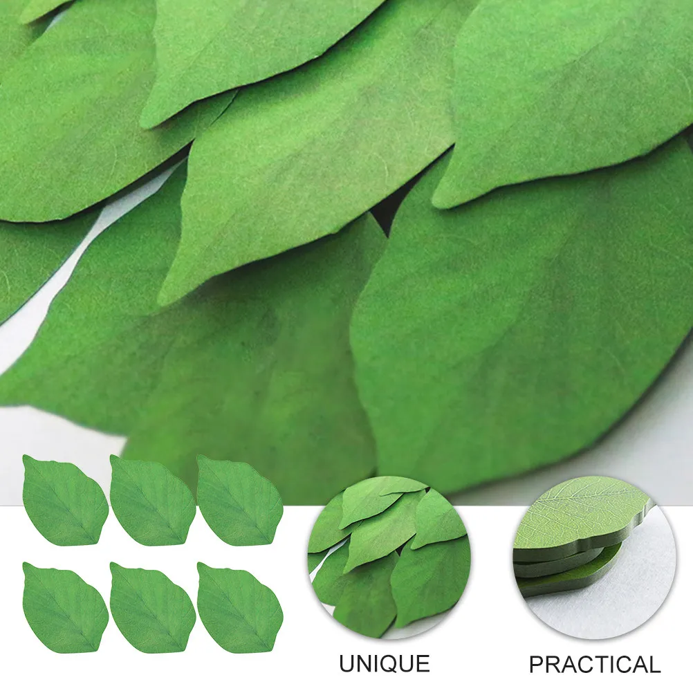 

Набор блокнотов в форме листьев: эстетичные, удобные для глаз, для учебы, заметок, закладок, декора офиса