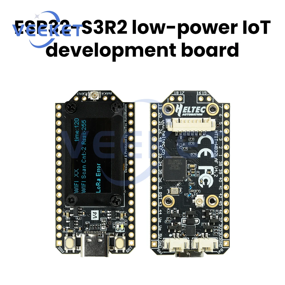 

WiFi LoRa 32 V4 Development Board ESP32-S3R2 with 0.96-Inch OLED Screen Low Power IoT Board Type C Interface Solar Charging