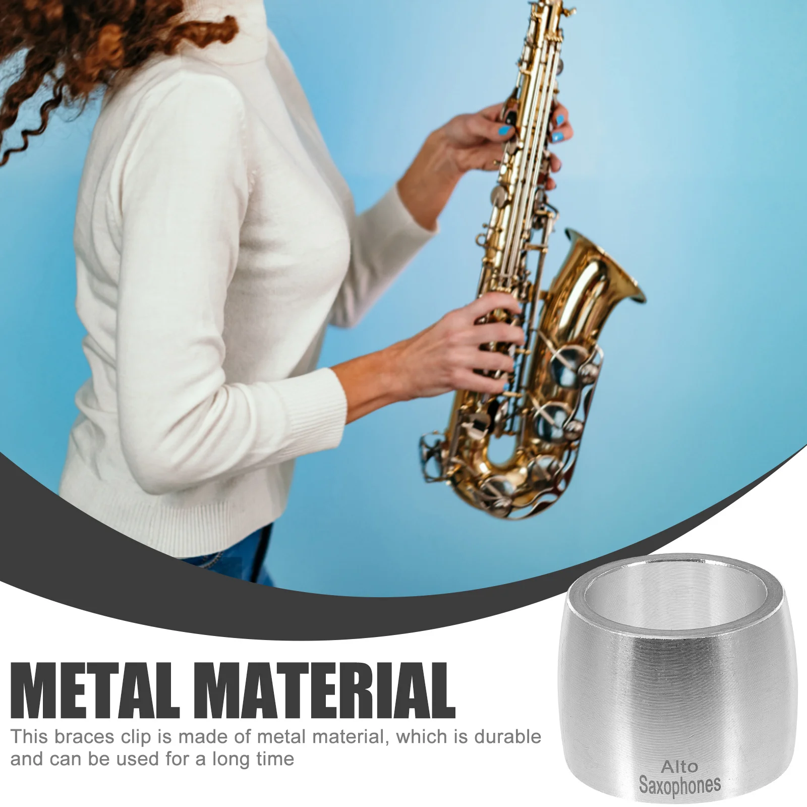 

Saxophone Ligature Clip Premium Metal Alloy for Sax Head Strong Long-Lasting Reed Fastener Lightweight Compact Design Tone