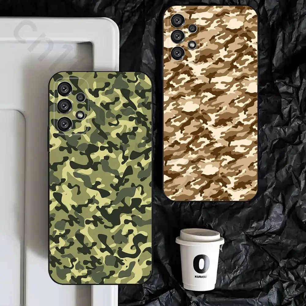 

Camouflage Camo Military Army Phone Case for Samsung Galaxy S25 S24 S23 S22 S21 S20 Ultra Plus Cool Frosted Soft Cover Funda