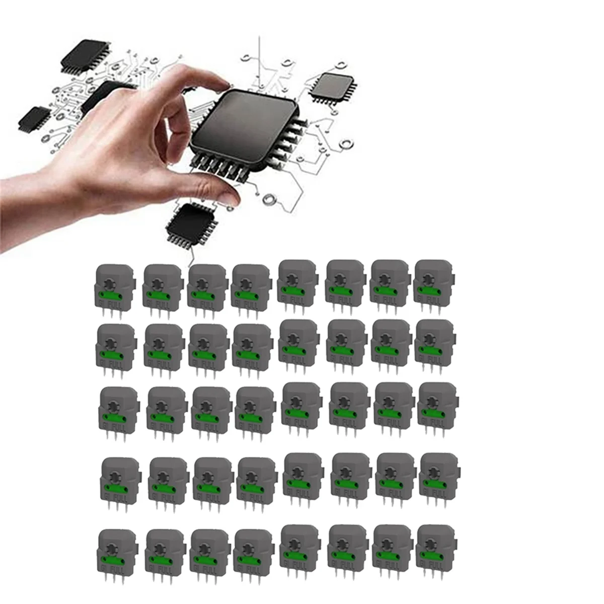 40PCS Hall Joystick Potentiometer Sensor Module for Xbox Controller Hall Joystick Universal Axis Resistor Micro-Switch,B  -T44C