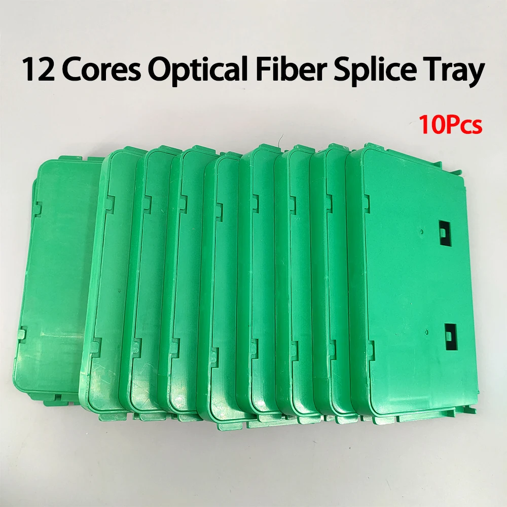 10PCS 12 Cores Fiber Optic Splice Tray FTTH Fusion Tray with Cover for Fiber Closure Distribution Box Wholesale