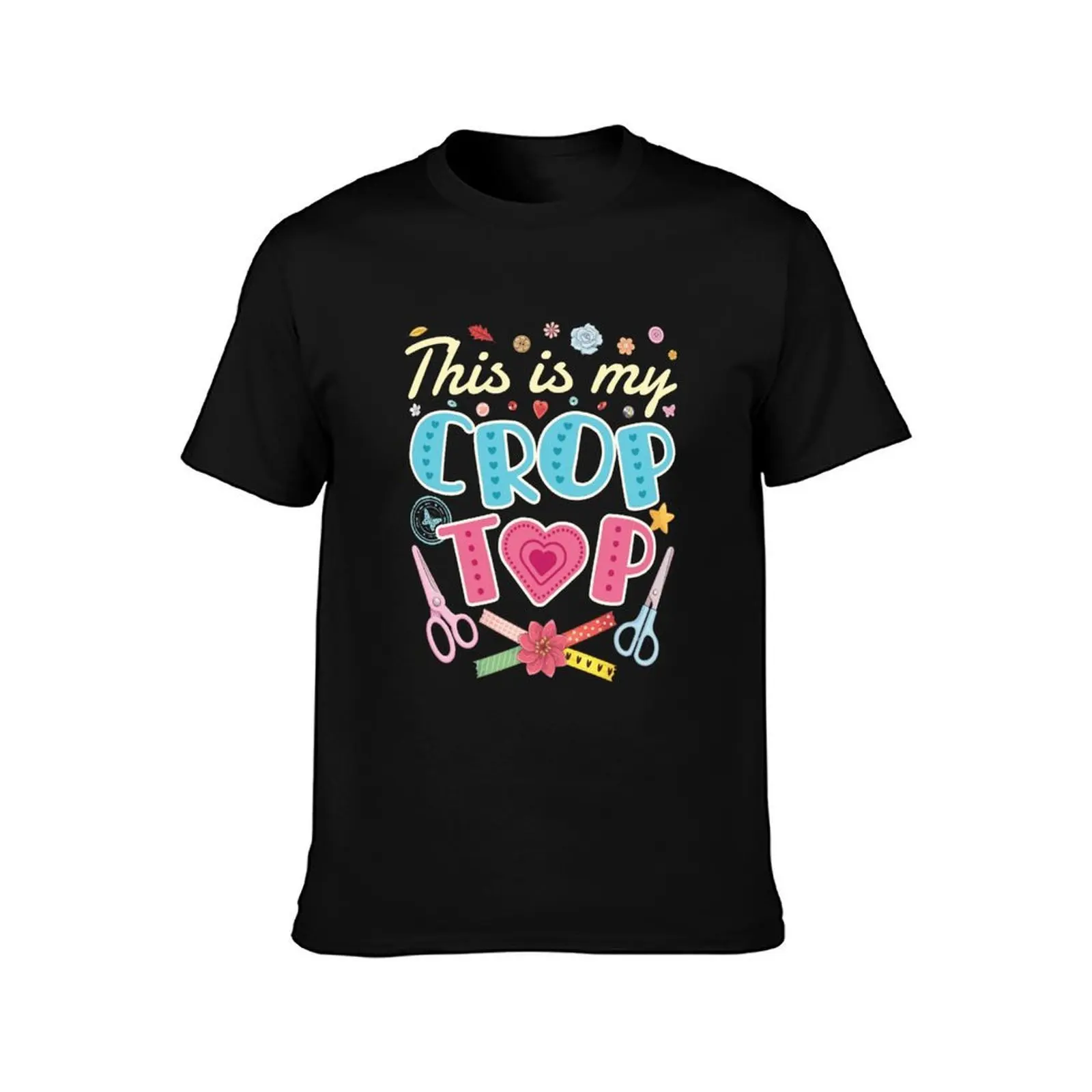 Funny Scrapbooking This Is My Crop Top Men T Shirt t shirt man cotton