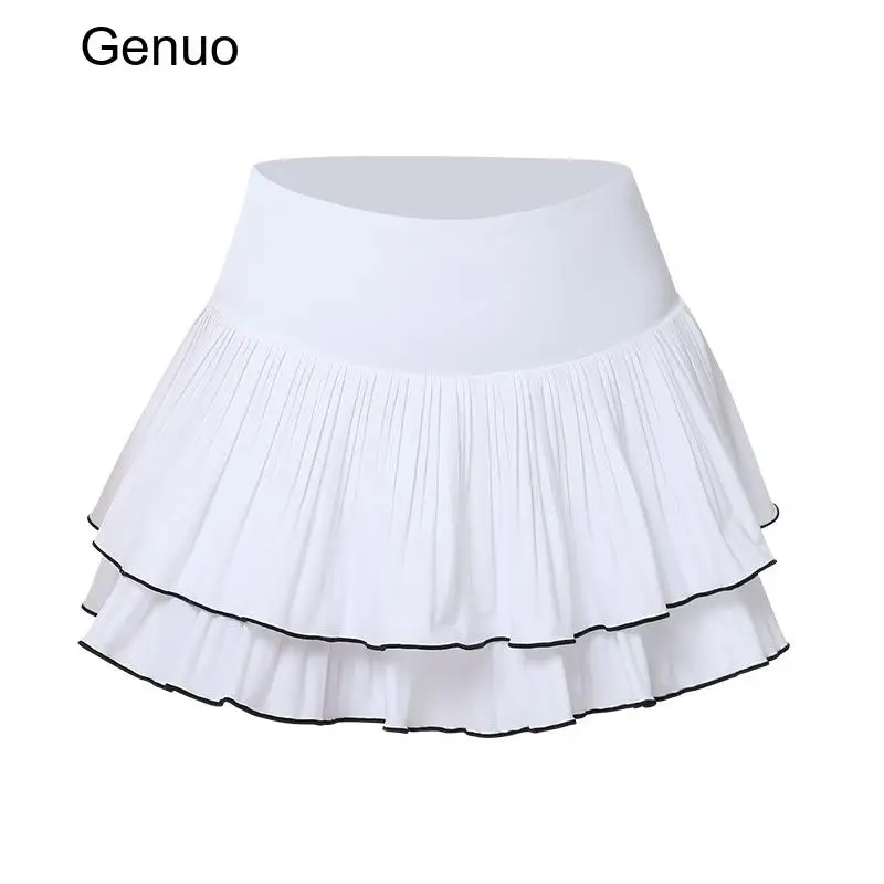 Women Summer High Waist Pleated Mini Skirt Casual Sporty Ruffled Tennis Skort Activewear Short Skirts Female