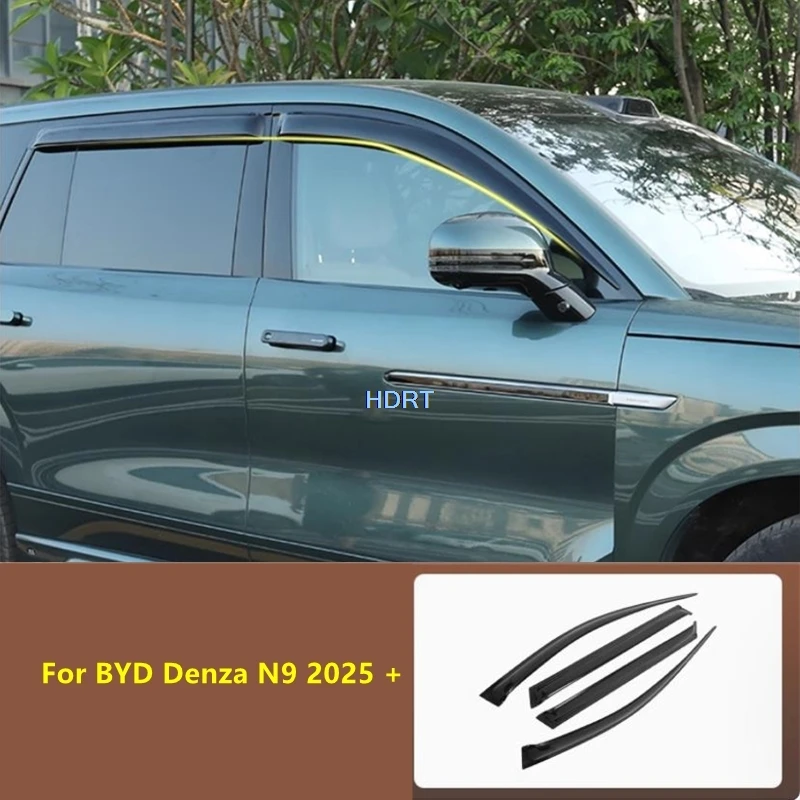 

Для BYD Denza N9 2025 + Стайлинг автомобиля, козырек на боковое окно, защита от атмосферных воздействий, зеркало заднего вида, защита от дождя, солнцезащитный козырек для бровей
