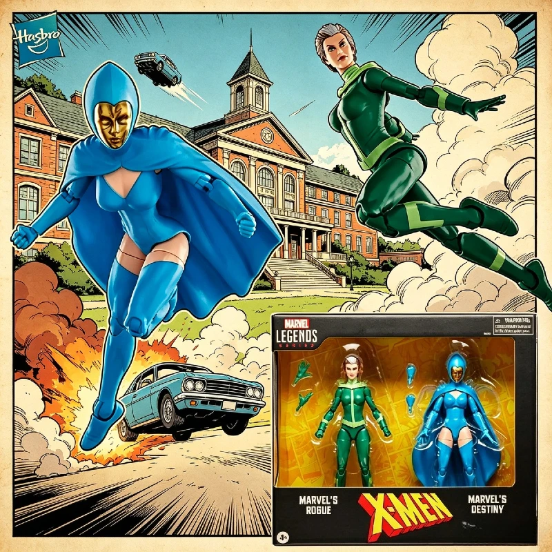 【in-stock】hasbro-marvel-legends-x-men-destiny-rogue-2-pack-15cm-action-figure-original-collectible-model-gift