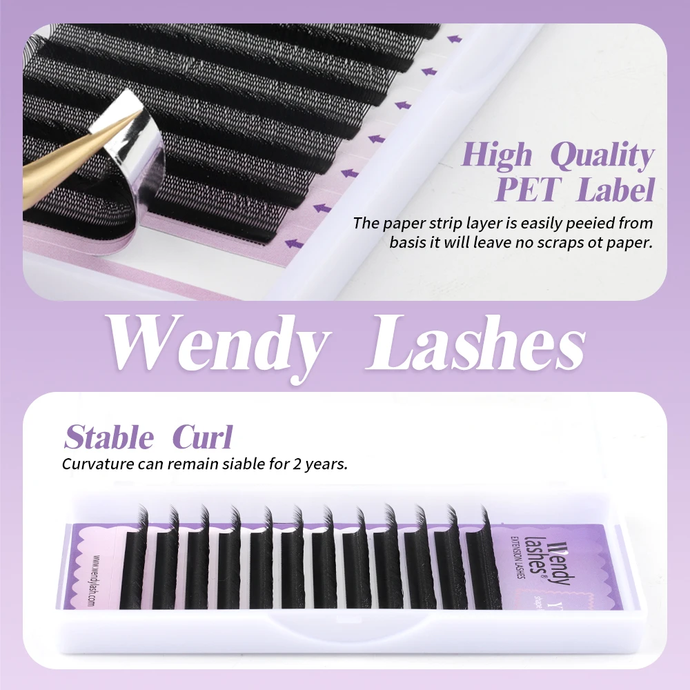 Wendy Lashes 10Pcs/Set Y Shape Lash Wholesale Hand Woven Premium 12 Lines YY Eyelash Extension Makeup Lash Supplies 0.05/0.07