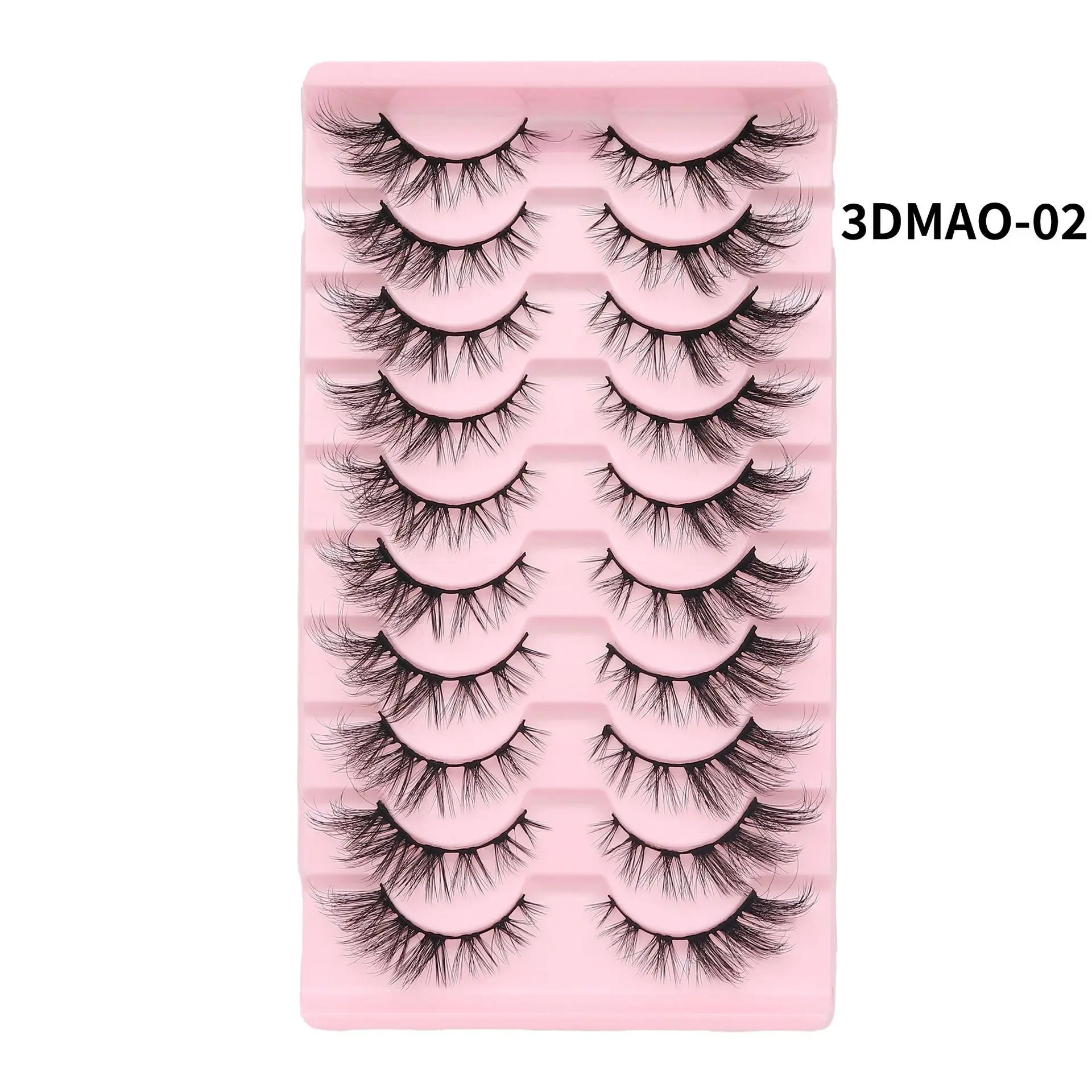 Eye beauty Cat Eye Wimpern 10 Paare 3d geflügelte flauschige Faux Nerz Fuchs Auge falsche Wimpern Bulk Großhandel Kosmetik Make-up Faux Cils