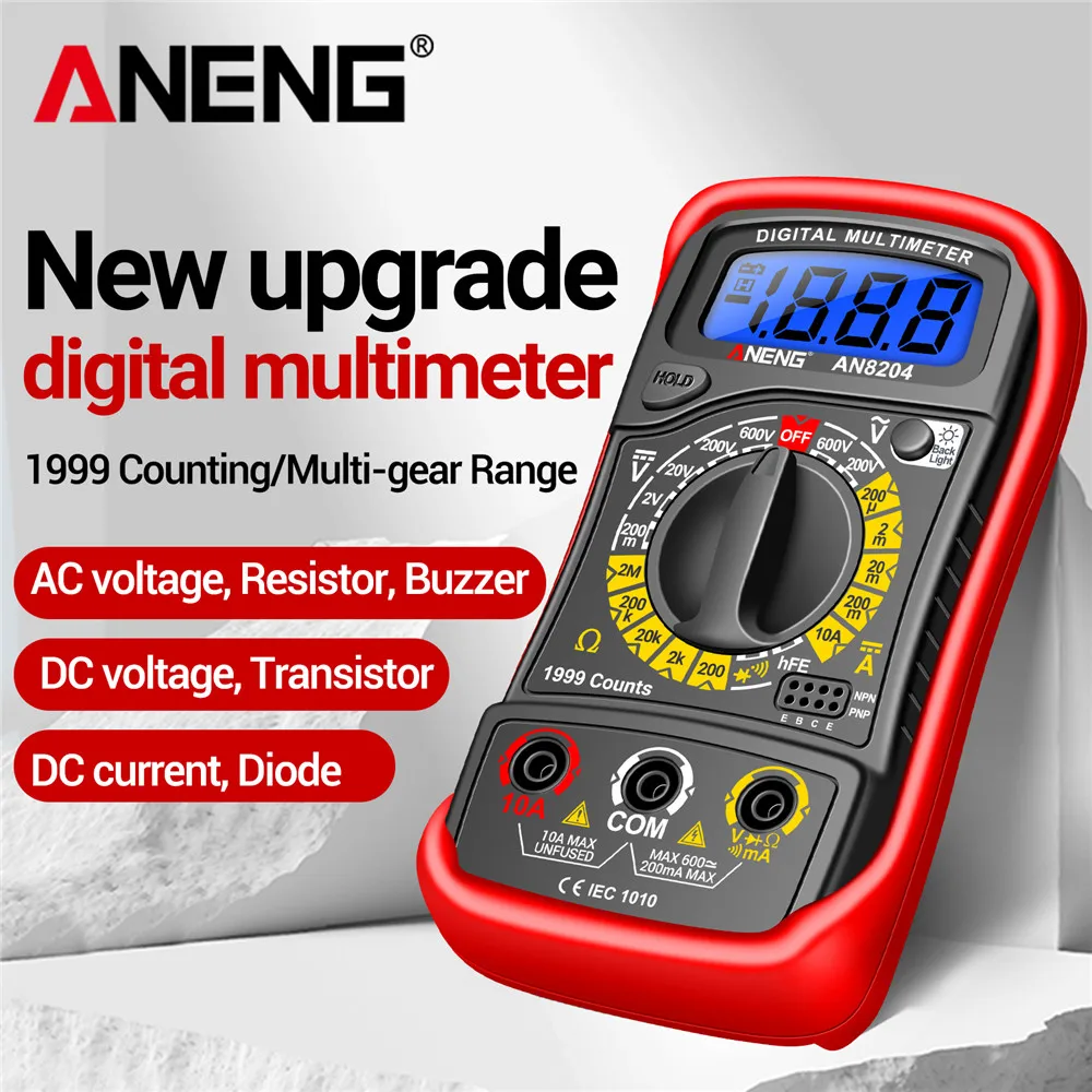 

Цифровой мультиметр и анализатор TRMS, 6000 отсчетов, вольтметр, омметр, тестер с автоматическим диапазоном; точно измеряет сопротивление напряжению