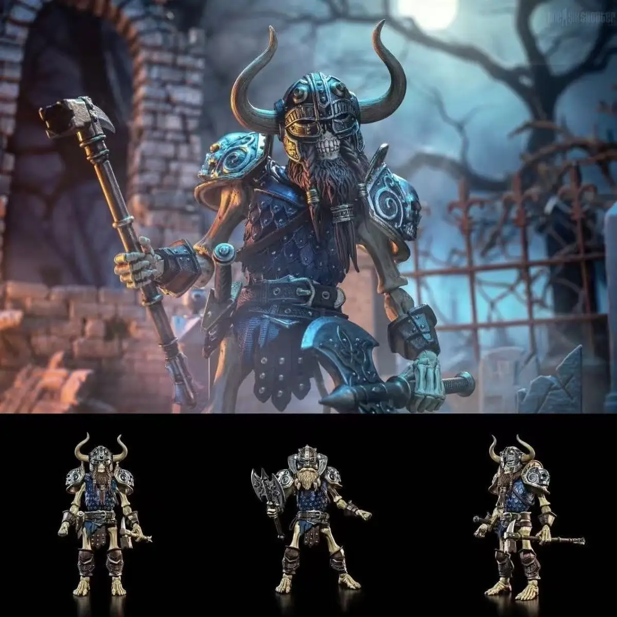 

Four Horsemen All Stars 6 Scala Dwarf Raider Horned Skeleton