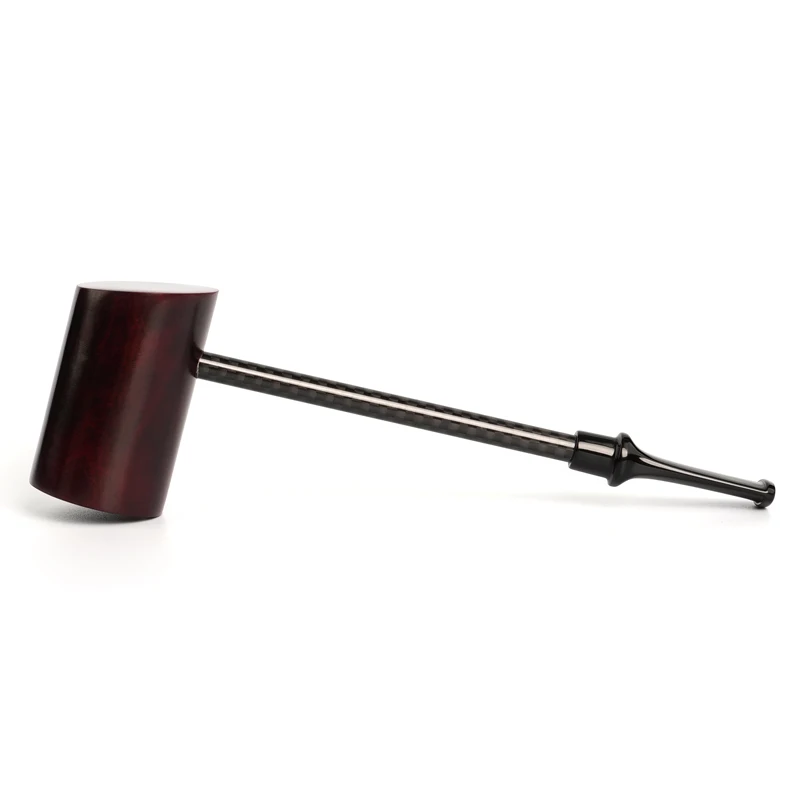 Popeye-Handmade Tobacco Pipe, Bamboo Wood Pipe, Acrylic Mouthpiece, Carbon Fiber Stem, 3mm, Filter Hammer Pipe, Smoking Pipe