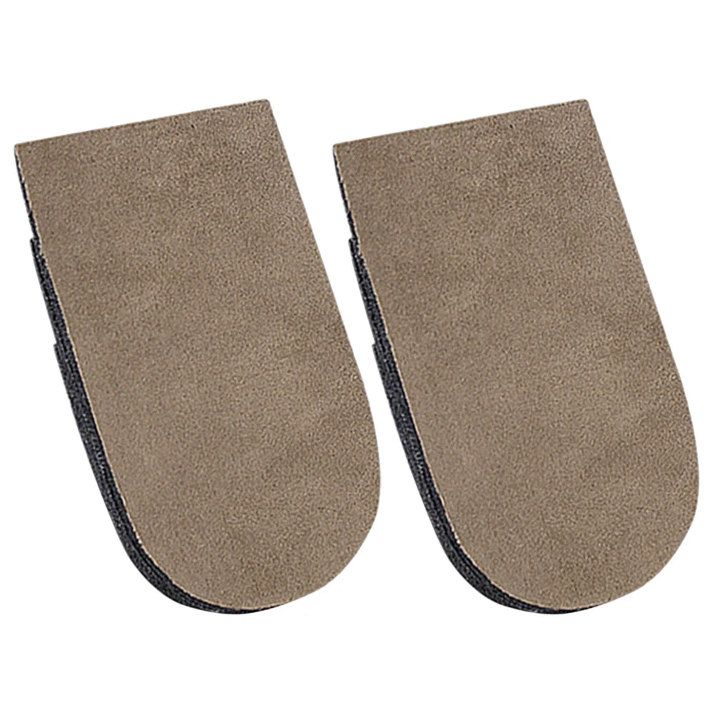 Inner Heightening Half Pad Heightened Tools Shoe Inserts Invisible Unisex Heel Pads Rubber Suede Insoles Increase Men and Women