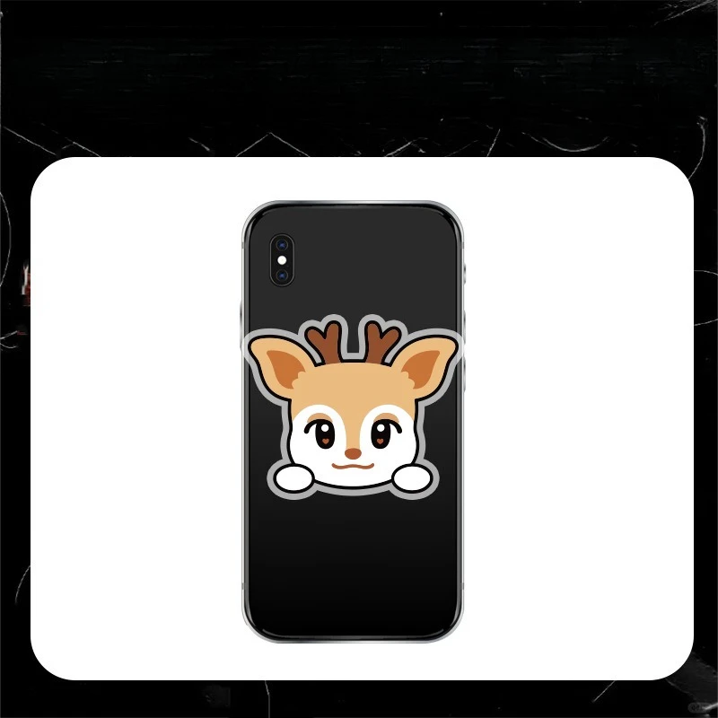 Support de téléphone amusant version Q, dessin animé, mignon, décoration créative amusante, accessoires de coque de téléphone, multi-personnages, entourant exquis