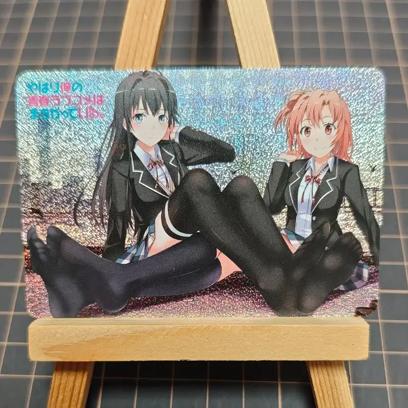 

Anime Goddess Story DIY ACG Collectible Card Yukinoshita Yukino Yuigahama Yui Hiratsuka Shizuka Toys for boys Birthday Gift