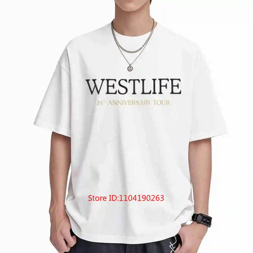 Westlife 25th Anniversary Short Sleeve Tee 100% Cotton T-Shirt