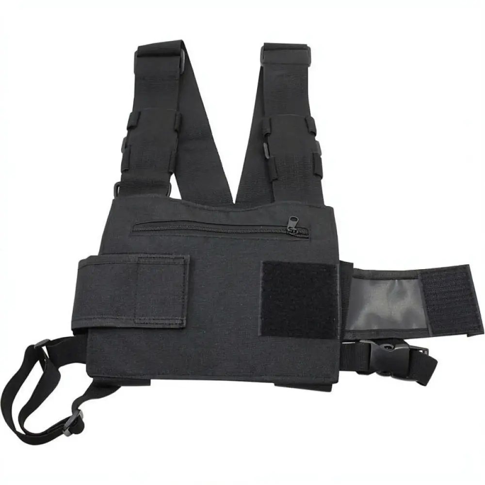Reflective Radio Chest Bag Sport Accessory For Outdoor Hiking Patrol Adventure Walkie Talkie Utility Gear
