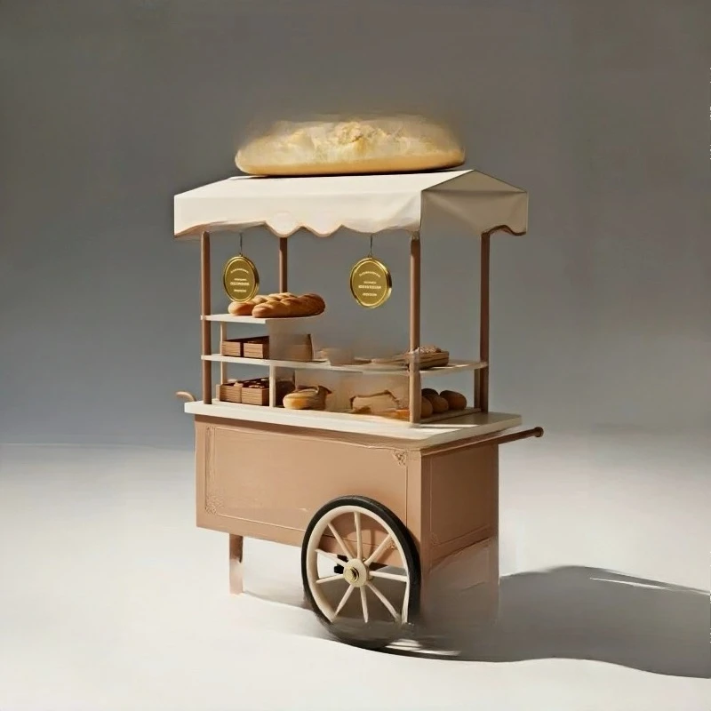 Iron Food Truck Bread Display Cabinet Dessert Truck Multifunctional Sales Truck Brand Chain Store Activities