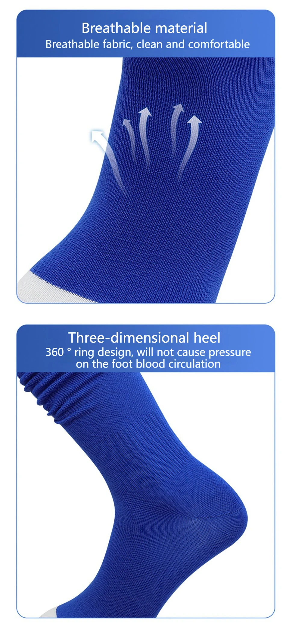 Loogdeel Professionelles Trainingsspiel, Sportsocken für Männer und Frauen, lange Länge, High-Top-Fußball-Softball-Socken, lange Socken – Detail 7
