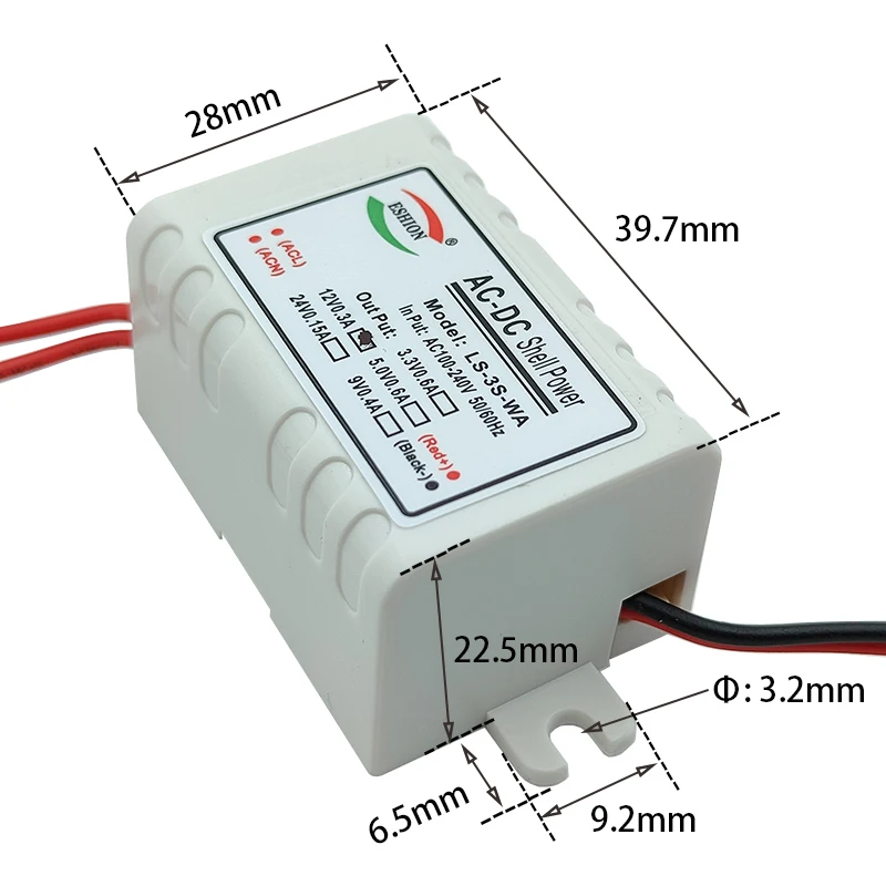 Módulo de Alimentação Step-Down, LED Isolado Tensão Estabilizada, AC para DC Converter, AC 110V, 220V, 230V, DC 3V, 5V, 9V, 12V, 15V, 24V, 5 W