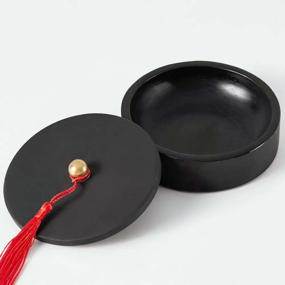 Yushuihu Natural Stone Inkstone With Cover Calligraphy Ink Grinding Dish Painting Stationery Tool Practice Accessory