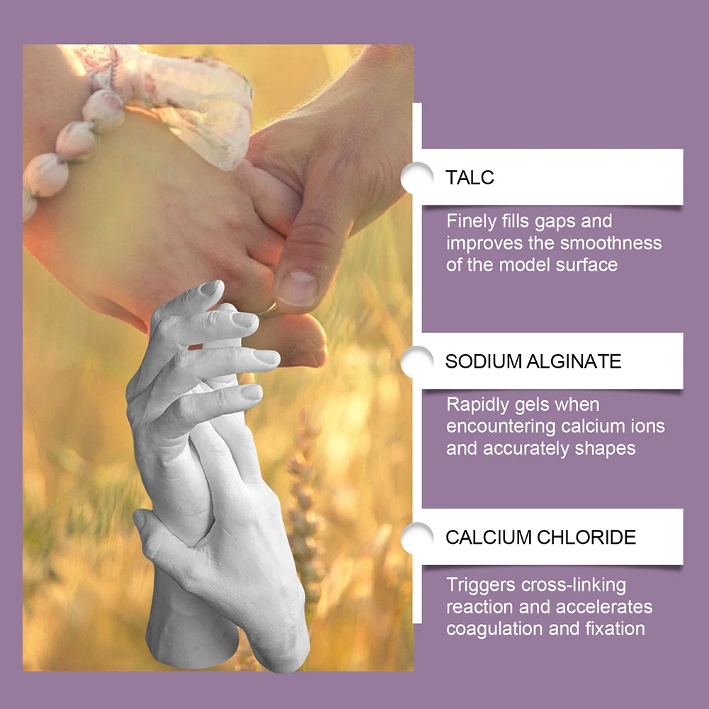 Kit de escultura de mão personalizado para decoração de casa presentes lembrança kit de molde de mão casais para lembrança de aquecedor de coração